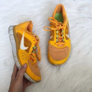 NIKE Free Run 3 Orange Running Shoe SZ 8.5